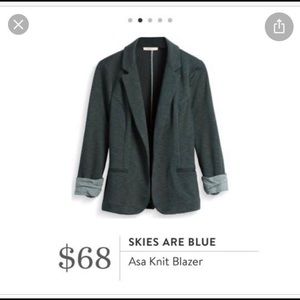 Skies are Blue Asa knit blazer from Stitch Fix